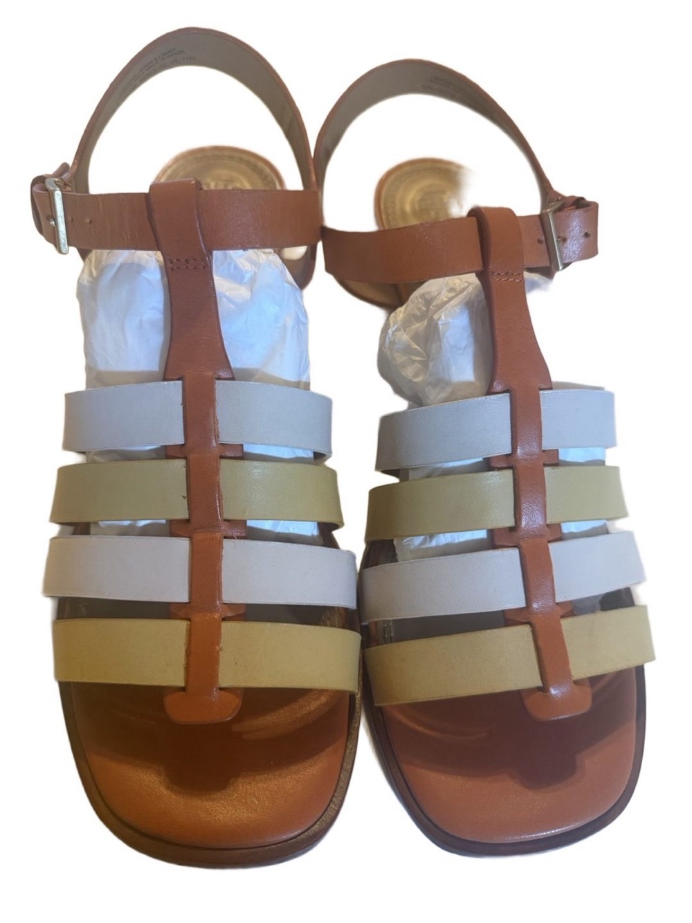 Tory Burch Women’s Fisherman Block Heel Sandals in Chipotle/643, Size US 11